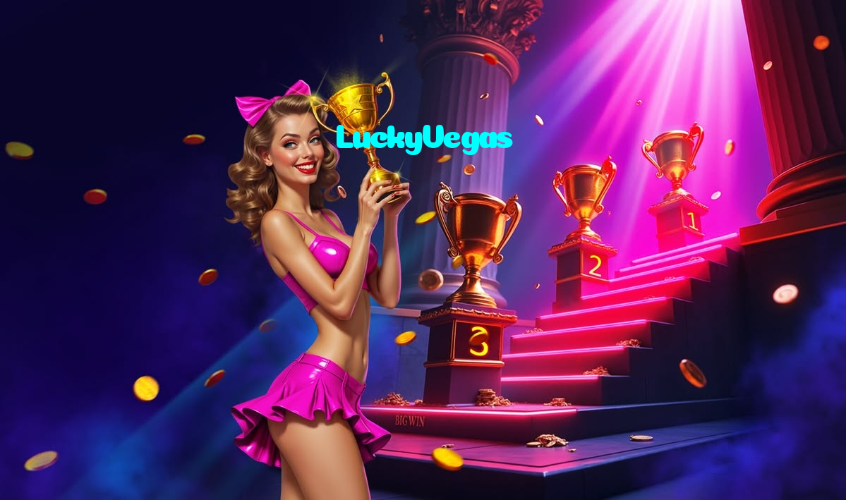 LuckyVegas casino presented on mobile device in Pakistan with slots and live games